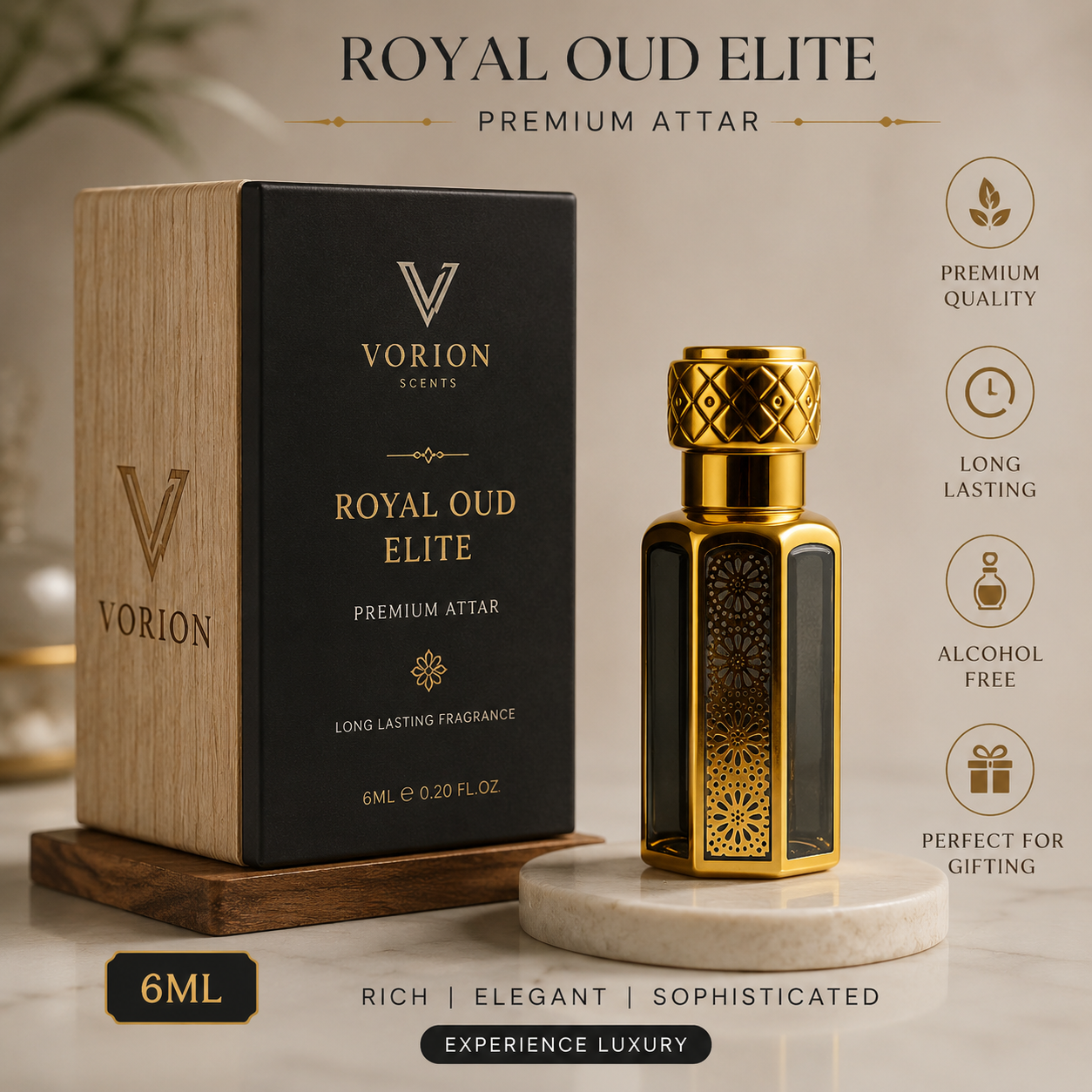 Royal Oud Elite Attar – Premium Long-Lasting Fragrance