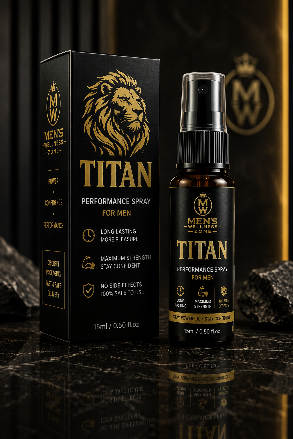 TITAN Men's Wellness Performance Spray – Long-Lasting Performance Support
