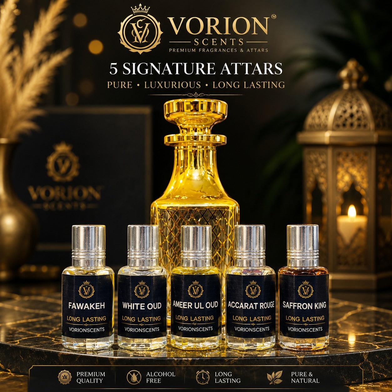 5 Signature Attar Deal Fragrances (12ML Each)